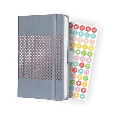 Sigel J4208 veckokalender Jolie 2024, ca A6, ljusgrå, inbundet lock, gummiband, pennögla, fickficka, 174 s, tillverkad av hållbart papper, mötesplanerare Sigel J4208 veckokalender Jolie 2024, ca A6, ljusgrå, inbundet lock, gummiband, pennögla, fickficka, 174 s, tillverkad av hållbart papper, mötesplanerare