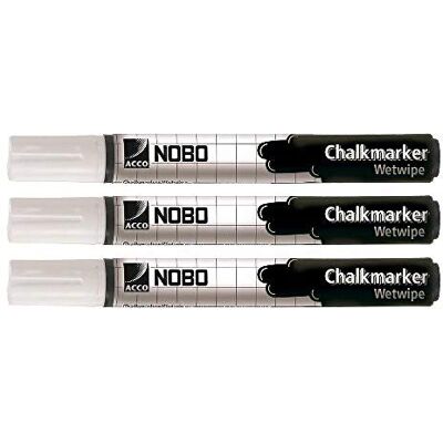 Nobo viltstiften vloeibaar cirkel 3 pz wit 34438398 Nobo viltstiften vloeibaar cirkel 3 pz wit 34438398