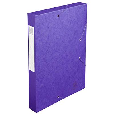 Exacompta Ref 14015H 1 CARTOBOX arkivbox med resårband Levereras platt 4 cm rygg 7/10 glansig kartong 600g/m² Mått 25x33cm A4-arkivformat Lila färg Exacompta Ref 14015H 1 CARTOBOX arkivbox med resårband Levereras platt 4 cm rygg 7/10 glansig kartong 600g/m² Mått 25x33cm A4-arkivformat Lila färg