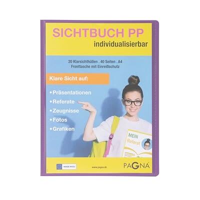 Pagna 21013-12 visningsbok A4 PP skola med framficka lila Pagna 21013-12 visningsbok A4 PP skola med framficka lila