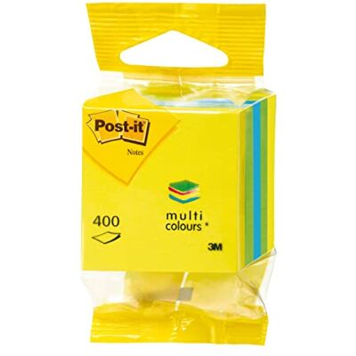 Post-it Notes Minikuber, gul, blå och grön, 400 ark, 51 mm x 51 mm – självhäftande anteckningskort för anteckningar, att göra-listor och minnen Post-it Notes Minikuber, gul, blå och grön, 400 ark, 51 mm x 51 mm – självhäftande anteckningskort för anteckningar, att göra-listor och minnen