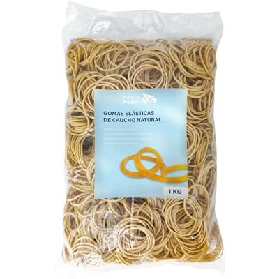 RAYLU PAPER 100% naturligt gummigummigummiband, robusta och återanvändbara pappersband för kontor och hem (100 Ø x 10 mm, 1000g) RAYLU PAPER 100% naturligt gummigummigummiband, robusta och återanvändbara pappersband för kontor och hem (100 Ø x 10 mm, 1000g)