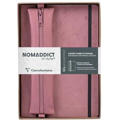 Clairefontaine 793437C Coffret My.essentials A5 DOT + trousse cuir plate à élastique Rose antique Clairefontaine 793437C Coffret My.essentials A5 DOT + trousse cuir plate à élastique Rose antique