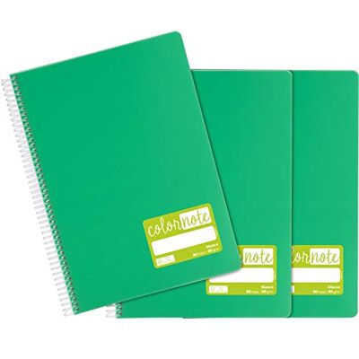 Grafoplás 98527620. 3-pack med vita blad, A4, Polypropylen lock Grön, FSC-certifikat, ColorNote-serien Grafoplás 98527620. 3-pack med vita blad, A4, Polypropylen lock Grön, FSC-certifikat, ColorNote-serien