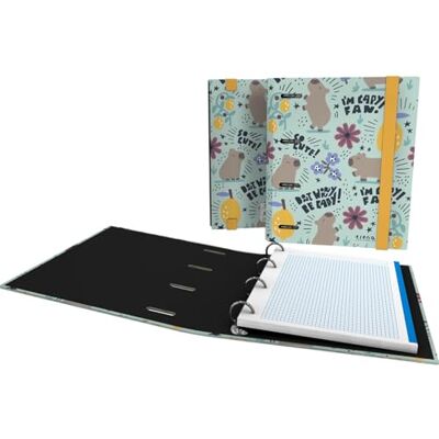 Grafoplás Grafoplas Ringarkivskåp a5, Cheerful by Elena Corredoira, inklusive 90 ark fyrkant 5 x 5 färgkant, ergonomisk böjd rygg, 4 runda ringar 25 mm, FSC-certifierad Grafoplás Grafoplas Ringarkivskåp a5, Cheerful by Elena Corredoira, inklusive 90 ark fyrkant 5 x 5 färgkant, ergonomisk böjd rygg, 4 runda ringar 25 mm, FSC-certifierad