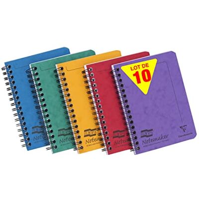 Clairefontaine 482/1137Z Europa A6 Notemaker reliure intégrale assortiment A 10,5x14,4cm 120p détach. Q.5x5 Paq de 10 Clairefontaine 482/1137Z Europa A6 Notemaker reliure intégrale assortiment A 10,5x14,4cm 120p détach. Q.5x5 Paq de 10