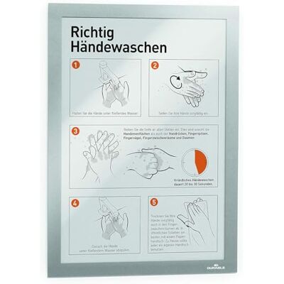 Durable 489923 inforam Duraframe A4, självhäftande magnetram, 1-pack, silver Durable 489923 inforam Duraframe A4, självhäftande magnetram, 1-pack, silver