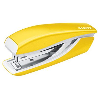 Leitz WOW Mini Häftapparat inkl. häftklamrar, 10 ark, metall, gul, 55281016 Leitz WOW Mini Häftapparat inkl. häftklamrar, 10 ark, metall, gul, 55281016