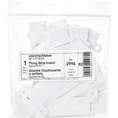 Durable 299602 Filling Accessory, vit, 50 stycken Durable 299602 Filling Accessory, vit, 50 stycken