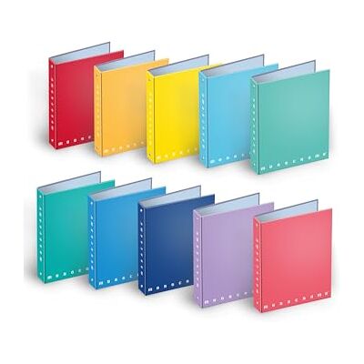 Pigna Monokrom 001196330 Kartong ringpärm A4 27 x 32 cm, 5-pack blandade Pigna Monokrom 001196330 Kartong ringpärm A4 27 x 32 cm, 5-pack blandade