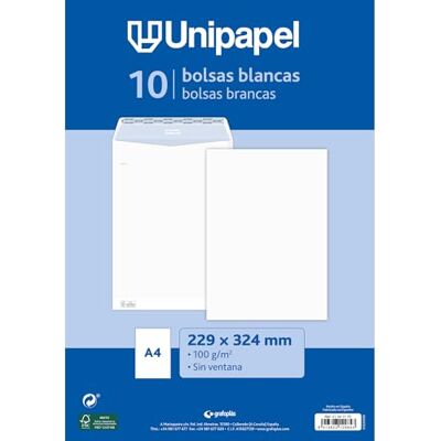 Unipapel 100 g vita papperskuvert 229 x 324 mm 10 st Påstyp Autodesk silikonremsa Övre öppningen FSC Perfekt för A4-dokument utan veck Unipapel 100 g vita papperskuvert 229 x 324 mm 10 st Påstyp Autodesk silikonremsa Övre öppningen FSC Perfekt för A4-dokument utan veck
