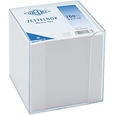 WEDO 2702650 plast memo block med pappersark 9,5 x 9,5 cm transparent WEDO 2702650 plast memo block med pappersark 9,5 x 9,5 cm transparent
