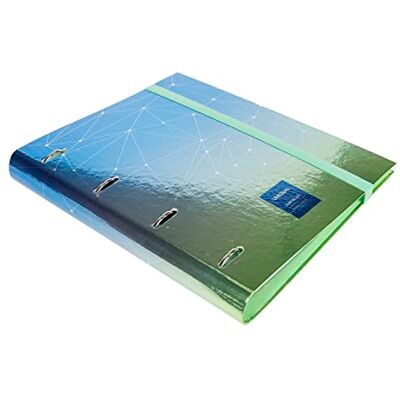 Grafoplás 4 stansade ringar A4-mapp med fyrkantsbyte 5 x 5 90 g, unik metallisk blå inklusive avdelare och genomskinligt kuvert metallfinish karpbok Grafoplás 4 stansade ringar A4-mapp med fyrkantsbyte 5 x 5 90 g, unik metallisk blå inklusive avdelare och genomskinligt kuvert metallfinish karpbok