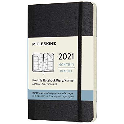 Moleskine 12 MND Agenda 2021 Maandelijks Pocket (9x14 cm) Zwart Zachte Kaft Moleskine 12 MND Agenda 2021 Maandelijks Pocket (9x14 cm) Zwart Zachte Kaft