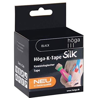 HÃga-K-Tape-Silk black Höga-K-Tape-silke svart kinesiologisk tejp i sidentkvalitet, 5 cm x 5 m HÃga-K-Tape-Silk black Höga-K-Tape-silke svart kinesiologisk tejp i sidentkvalitet, 5 cm x 5 m