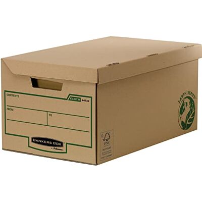 Bankers Box 4472205 Arkivlåda Maxi med fällbart lock 10-pack Bankers Box 4472205 Arkivlåda Maxi med fällbart lock 10-pack
