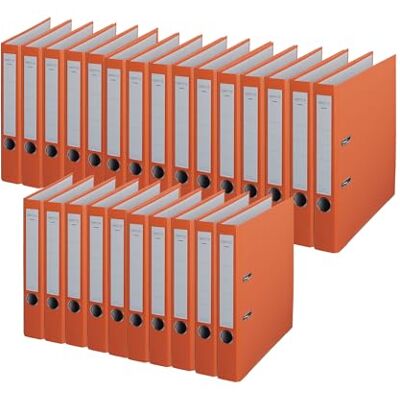 Leitz Centra standardmapp (grå RC, täckt med PP-film, A4, 5,2 cm ryggbredd, kromos) orange, 25 stycken Leitz Centra standardmapp (grå RC, täckt med PP-film, A4, 5,2 cm ryggbredd, kromos) orange, 25 stycken
