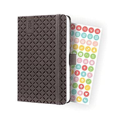 Sigel J4122 veckokalender Jolie 2024, ca A6, brun, inbundet lock, gummiband, pennögla, fickficka, 174 sidor, tillverkat av hållbart papper, planerare Sigel J4122 veckokalender Jolie 2024, ca A6, brun, inbundet lock, gummiband, pennögla, fickficka, 174 sidor, tillverkat av hållbart papper, planerare