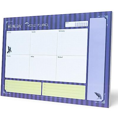 Grupo Erik Wednesday Weekly Planner A3 Desk Calendar Family Calendar 54 Tear Off Pages Desk Planner Organiser Planner Wednesday Addams Gifts Wednesday Calendar Grupo Erik Wednesday Weekly Planner A3 Desk Calendar Family Calendar 54 Tear Off Pages Desk Planner Organiser Planner Wednesday Addams Gifts Wednesday Calendar