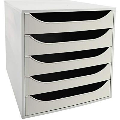 Exacompta 229606D låda ECOBOX från (med 5 butiker för A4) 1 st grå Exacompta 229606D låda ECOBOX från (med 5 butiker för A4) 1 st grå