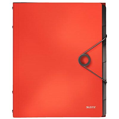 Leitz Solid affärsmapp polypropen A4 6 Fächer ljusröd Leitz Solid affärsmapp polypropen A4 6 Fächer ljusröd