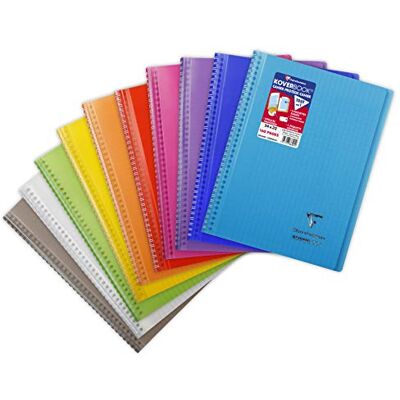 Clairefontaine Koverbook 386401 C kollegablock islagningsfilt dix polypropen 160 sidor rutig 90 g 24 x 32 cm slumpmässig färg Clairefontaine Koverbook 386401 C kollegablock islagningsfilt dix polypropen 160 sidor rutig 90 g 24 x 32 cm slumpmässig färg