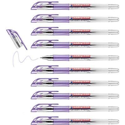 edding e-2185 gel 10 stycken bläckrullar, spets, atramenterad metall 0,7 mm metallisk violett edding e-2185 gel 10 stycken bläckrullar, spets, atramenterad metall 0,7 mm metallisk violett