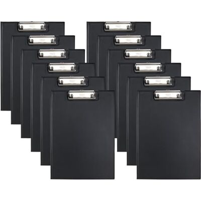 Idena 90294 – Klippbräda mapp för DIN A4, 12 stycken, stående format, PVC-belagd klippbräda i svart, med lock Idena 90294 – Klippbräda mapp för DIN A4, 12 stycken, stående format, PVC-belagd klippbräda i svart, med lock