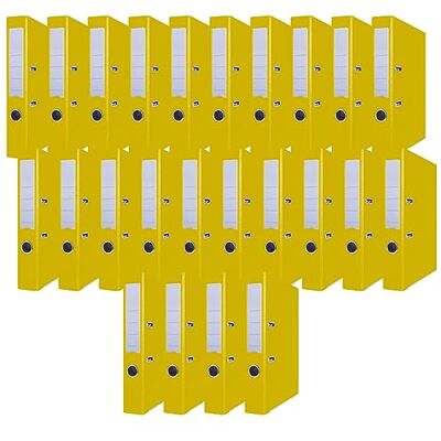 OFFICER PRODUCTS A4-mapp Pärm/Dokumentmappar/Set om 24/50 mm Ryggbredd/5 cm/Gul/Ringpärm/Tålig/PP-plastomslag/Låsmekanism/Dokumentorganisation/Använd Hemma Eller På Kontoret OFFICER PRODUCTS A4-mapp Pärm/Dokumentmappar/Set om 24/50 mm Ryggbredd/5 cm/Gul/Ringpärm/Tålig/PP-plastomslag/Låsmekanism/Dokumentorganisation/Använd Hemma Eller På Kontoret