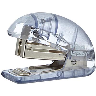 Rapid Mini häftapparat Baby Ray (plast, 10 ark, blisterförpackning, transparent) Rapid Mini häftapparat Baby Ray (plast, 10 ark, blisterförpackning, transparent)