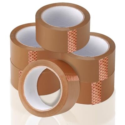 G4GADGET 6-pack med 66 meter brun kartong förpackningstejp stark kvalitetstejp 48 mm x 66 m G4GADGET 6-pack med 66 meter brun kartong förpackningstejp stark kvalitetstejp 48 mm x 66 m