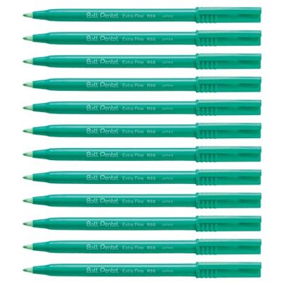 Pentel Bläckrulle boll 0,3 mm gn 12 stycken Pentel Bläckrulle boll 0,3 mm gn 12 stycken