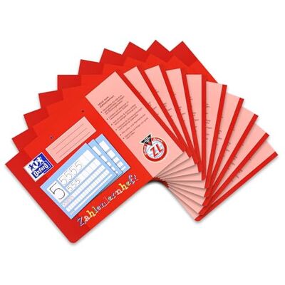 Oxford 100050304 antallärare skola 10-pack A4 ca 16 blad linjär ZL (1. klass) perforerad och hål röd Oxford 100050304 antallärare skola 10-pack A4 ca 16 blad linjär ZL (1. klass) perforerad och hål röd