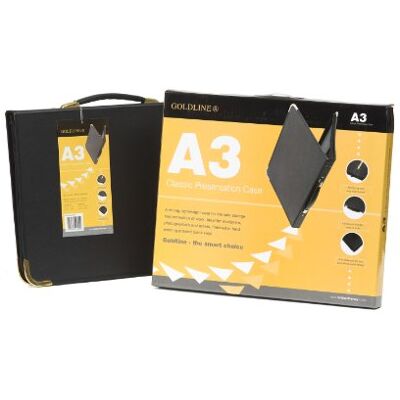 Clairefontaine Goldline pressbok med ringar, A3, 3 ringar, 25 fickor – svart Clairefontaine Goldline pressbok med ringar, A3, 3 ringar, 25 fickor – svart