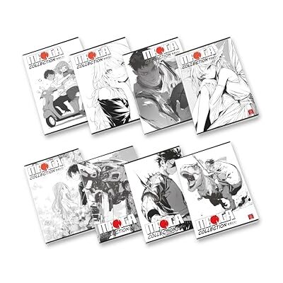Pigna , Maxi Quaderno Manga, format A4 21x29,7 cm, 80 sidor + omslag, papper 80 g/m², insida 0A, linjer för första och andra klass, blandade omslag, 10 st. Pigna , Maxi Quaderno Manga, format A4 21x29,7 cm, 80 sidor + omslag, papper 80 g/m², insida 0A, linjer för första och andra klass, blandade omslag, 10 st.