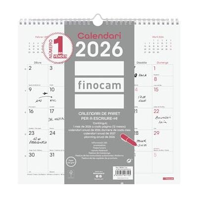 Finocam Väggkalender 2026 månadsvy januari – december 2026 (12 månader) Kalender för anteckning 2026 ChicBlanco månadsplanerare – katalanska Finocam Väggkalender 2026 månadsvy januari – december 2026 (12 månader) Kalender för anteckning 2026 ChicBlanco månadsplanerare – katalanska