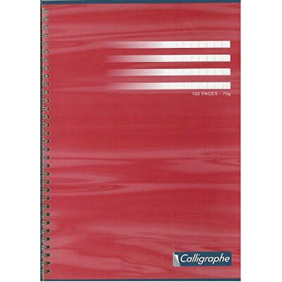 Clairefontaine Calligraphe 2406Cpack set med 10 spiralanteckningsböcker (s varumärke) A4 21 x 29,7 cm 100 sidor med stora rutor vitt papper 70 g lackerat återvunnet kortomslag slumpmässiga Clairefontaine Calligraphe 2406Cpack set med 10 spiralanteckningsböcker (s varumärke) A4 21 x 29,7 cm 100 sidor med stora rutor vitt papper 70 g lackerat återvunnet kortomslag slumpmässiga