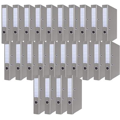 OFFICER PRODUCTS A4-mapp Pärm/Dokumentmappar/Set om 24/50 mm Ryggbredd/5 cm/Grå/Ringpärm/Tålig/PP-plastomslag/Låsmekanism/Dokumentorganisation/Använd Hemma Eller På Kontoret OFFICER PRODUCTS A4-mapp Pärm/Dokumentmappar/Set om 24/50 mm Ryggbredd/5 cm/Grå/Ringpärm/Tålig/PP-plastomslag/Låsmekanism/Dokumentorganisation/Använd Hemma Eller På Kontoret