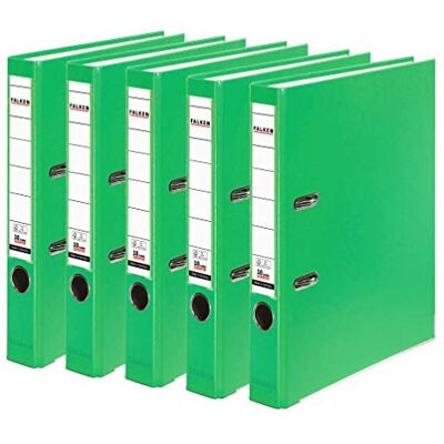 FALKEN Original 5-Pack PP-Color Plastmappar. Made in Germany. 5 cm smal DIN A4 pastellfärg ljusgrön vegansk. Perfekt för kontoret och hemmet. brevmapp kontorsmapp plastmapp slitsad mapp ringpärm FALKEN Original 5-Pack PP-Color Plastmappar. Made in Germany. 5 cm smal DIN A4 pastellfärg ljusgrön vegansk. Perfekt för kontoret och hemmet. brevmapp kontorsmapp plastmapp slitsad mapp ringpärm