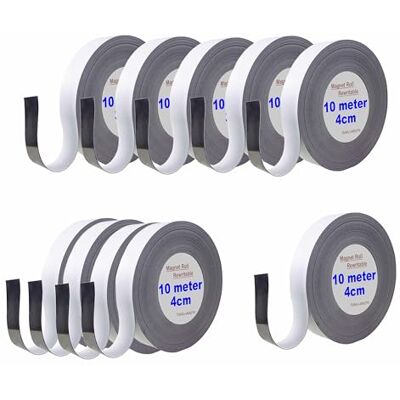 TUKA-i-AKUT TUKA 100m x 40mm x 1mm Magnetiskt band för märkning, återskrivbar utskärningsbar raderbar magnetisk rand identifieringsmärken, för vit whiteboard kylskåp hyllor 10 x 10 m vit TKD9046 TUKA-i-AKUT TUKA 100m x 40mm x 1mm Magnetiskt band för märkning, återskrivbar utskärningsbar raderbar magnetisk rand identifieringsmärken, för vit whiteboard kylskåp hyllor 10 x 10 m vit TKD9046
