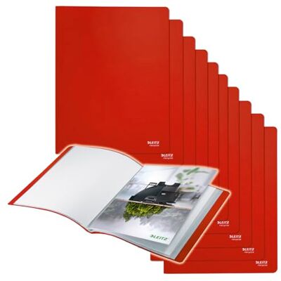 Leitz Polypropylen mapp med 40 fall a4 recycle röd 46770025 Leitz Polypropylen mapp med 40 fall a4 recycle röd 46770025
