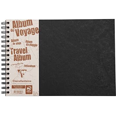 Clairefontaine 781061C – resealbum Age Bag, DIN A4, 21 x 29,7 cm liggande linjerad, 40 ark, svart Clairefontaine 781061C – resealbum Age Bag, DIN A4, 21 x 29,7 cm liggande linjerad, 40 ark, svart