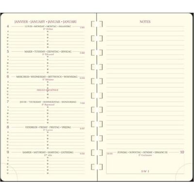 Exacompta 16820E Space 16S Pocket Weekender Ersättningsinteriör Spiral Katalog 9 x 16 cm januari till december 2024 Exacompta 16820E Space 16S Pocket Weekender Ersättningsinteriör Spiral Katalog 9 x 16 cm januari till december 2024
