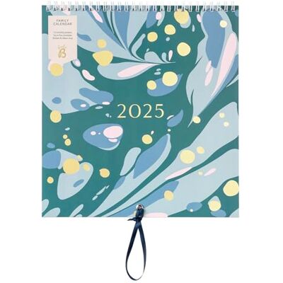 Busy B Upptagen B 2025 väggkalender – familjekalender, grön marmordesign med 5 kolumner och förvaringsfickor – månadsvis 2025-kalender för upptagna familjer med färgkodade klistermärken – 23,5 x 25,5 cm Busy B Upptagen B 2025 väggkalender – familjekalender, grön marmordesign med 5 kolumner och förvaringsfickor – månadsvis 2025-kalender för upptagna familjer med färgkodade klistermärken – 23,5 x 25,5 cm