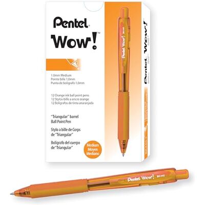 Pentel BK440-F kulspetspenna med tryckmekanik och ergonomisk triangelgreppszon, orange Pentel BK440-F kulspetspenna med tryckmekanik och ergonomisk triangelgreppszon, orange