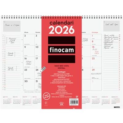 Finocam Vade Spiral Month Vista 2026 Månad Vy januari 2026 december 2026 (12 månader) Neutral katalanska Finocam Vade Spiral Month Vista 2026 Månad Vy januari 2026 december 2026 (12 månader) Neutral katalanska
