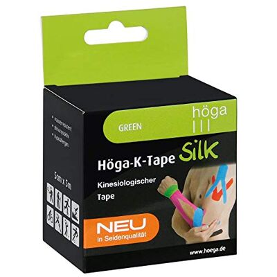 Höga-K-Tape-Silk green HÖGA K-Tape – Silke Kvalitet Silke Grön Kinesiologischer Tejp 5 cm x 5 m Höga-K-Tape-Silk green HÖGA K-Tape – Silke Kvalitet Silke Grön Kinesiologischer Tejp 5 cm x 5 m