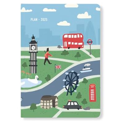 Letts of London Wanderlust A5 vecka att visa dagbok 2025 London Letts of London Wanderlust A5 vecka att visa dagbok 2025 London