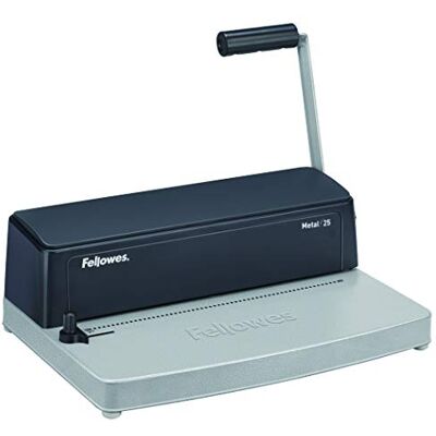 Fellowes Metal 25 Manuell metallspiralbindning, tillfällig användning, borrar upp till 10 ark, inramning upp till 450 ark Fellowes Metal 25 Manuell metallspiralbindning, tillfällig användning, borrar upp till 10 ark, inramning upp till 450 ark