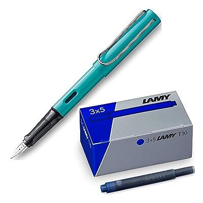 Lamy Set med 1 x AL-Star lätt reservoarpenna i turmalin med fjäder M och 1 x T10, set med 3 bläckpatroner i original kartong – bläckfärg blå Lamy Set med 1 x AL-Star lätt reservoarpenna i turmalin med fjäder M och 1 x T10, set med 3 bläckpatroner i original kartong – bläckfärg blå
